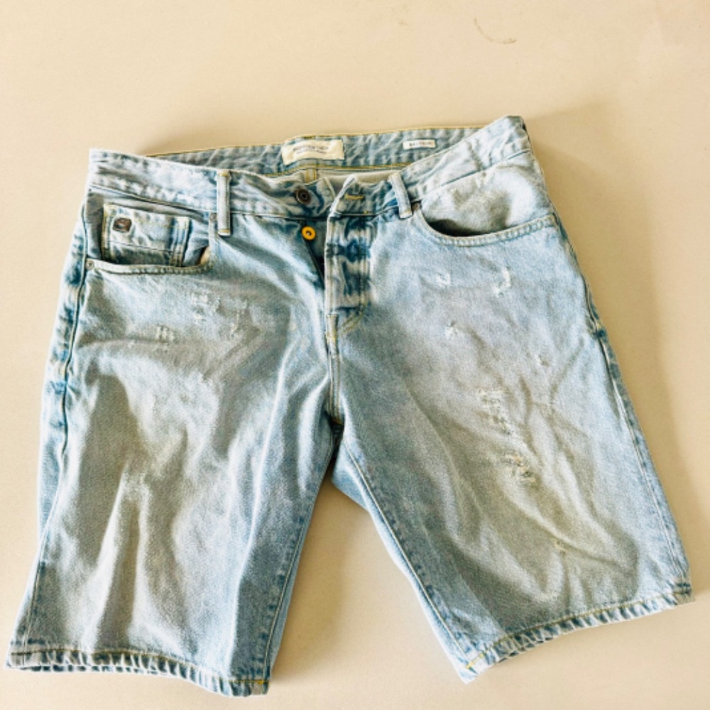 Scotch & Soda Light Blue Denim Button-Fly Shorts – Size 32 - Picture 13 of 14